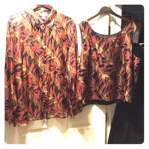 Women’s Elegant 100%Silk lightweight 2-piece set.